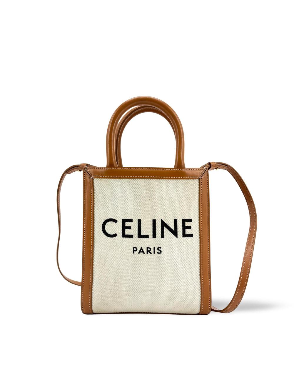 Celine Mini Vertical Cabas Bag Textile #363882C50B